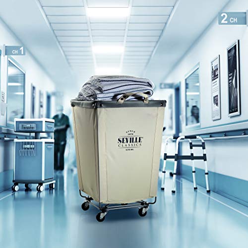 Seville Classics Rolling Laundry Hamper thumbnail 2