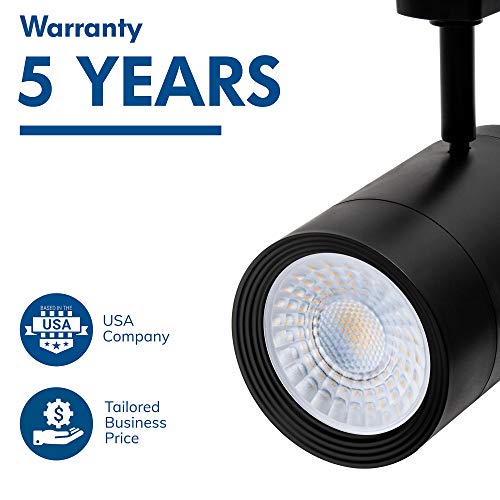 Hyperikon LED Black Track Lighting Head, H-Type Integrated Track Light, 17.5W=85W, Energy Star, Daylight White, 4 Pack