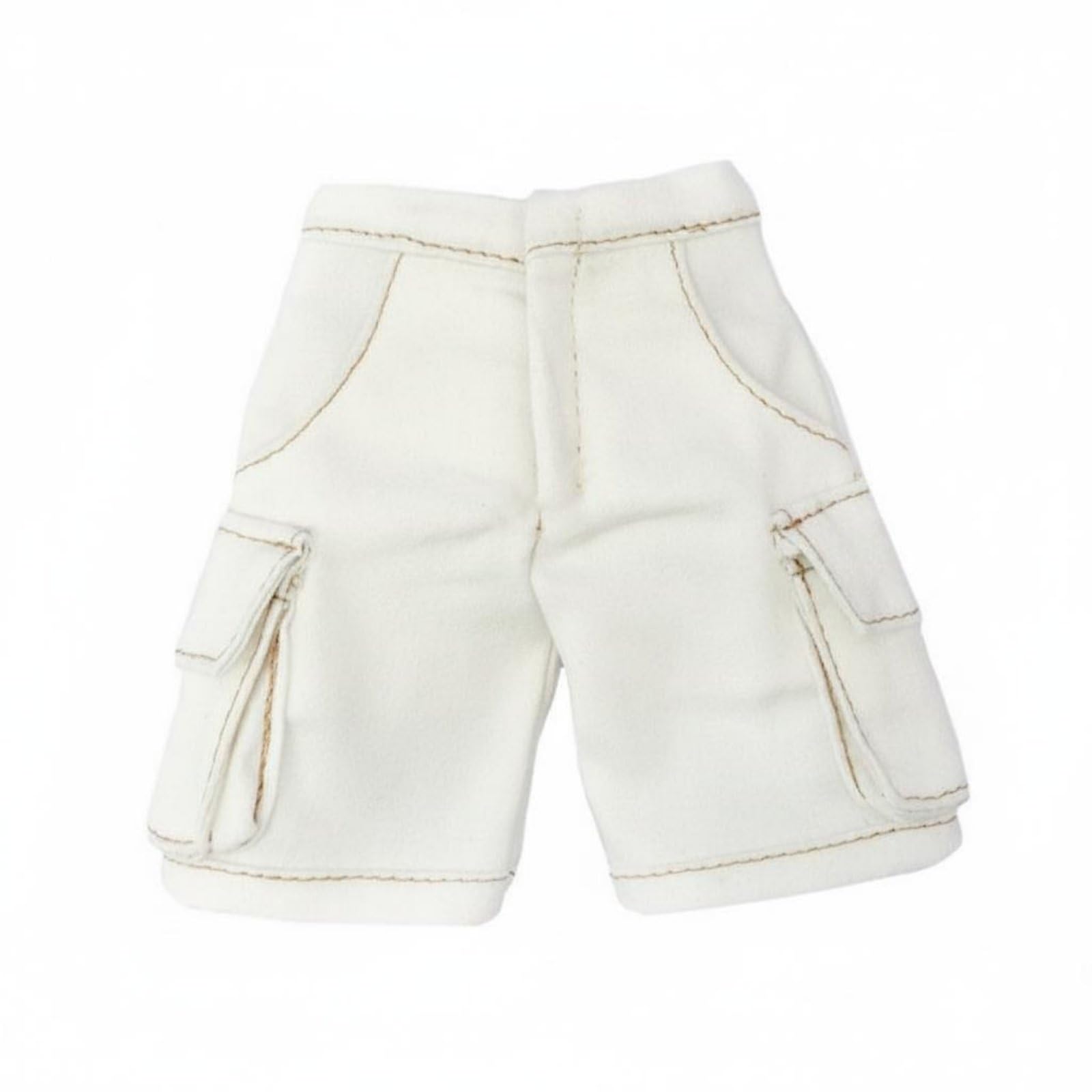MERISHOPP Casual Design BJD Cargo Shorts with Pockets 1/6 Scale Doll Shorts, White-image-34