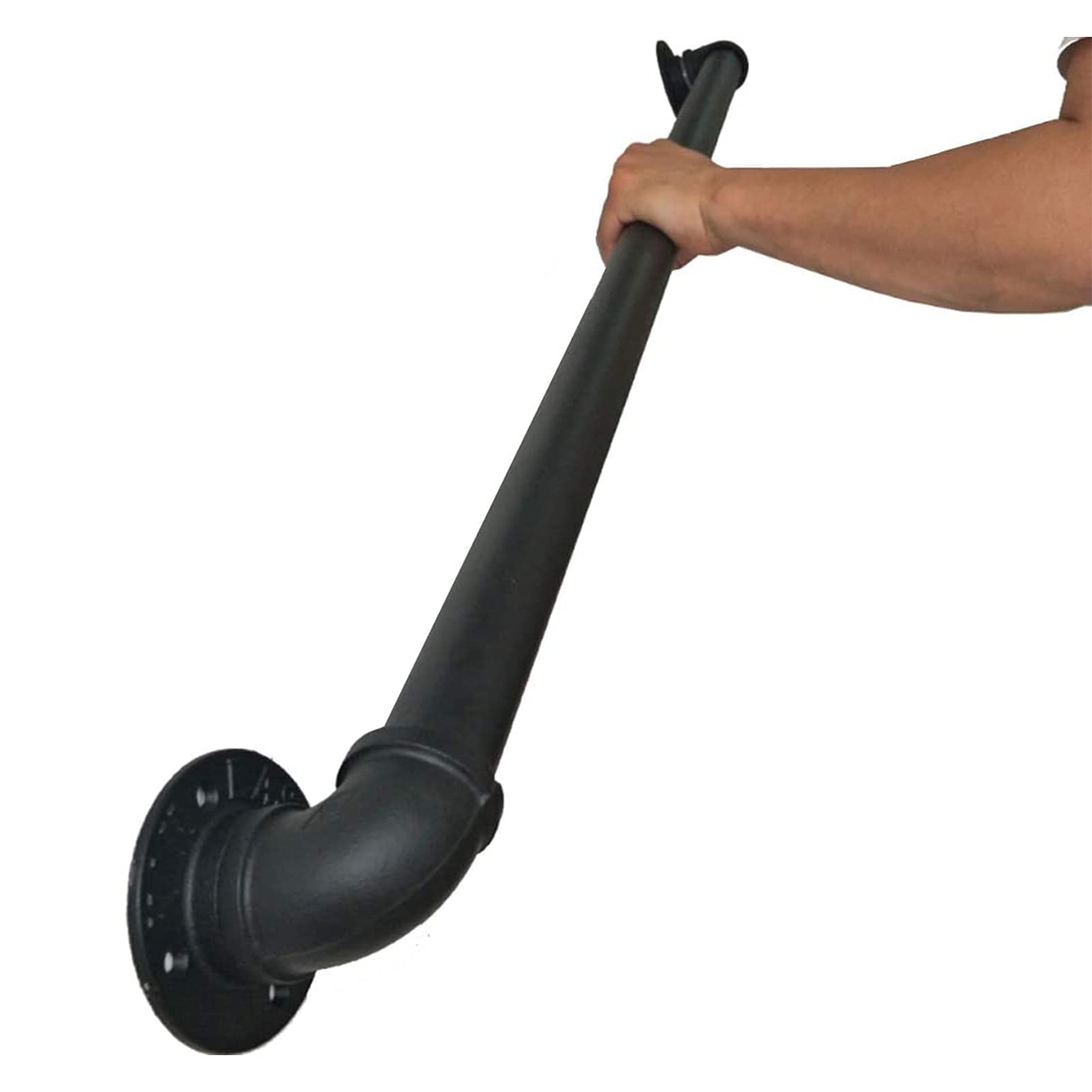 Cartel de seguridad de metal negro para escaleras, 120 cm, resistente a la corrosión, para interiores y exteriores, hierro forjado para escaleras, bares, escaleras.