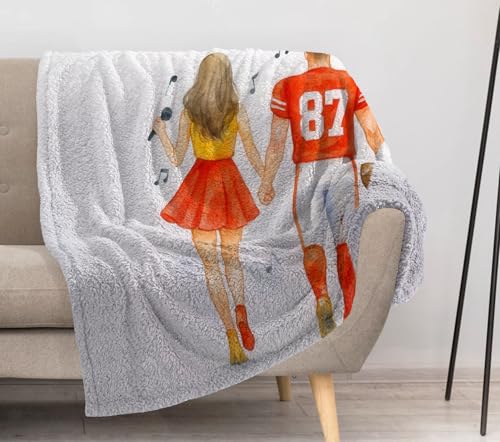 Allenjoy Music singers and American Football Blanket 57x50 - Soft Warm Throw Blankets for Couch Bed Living Room Home Office Bedroom Decor Gifts for Girls Teens Women Fans Daughter Durable Washable