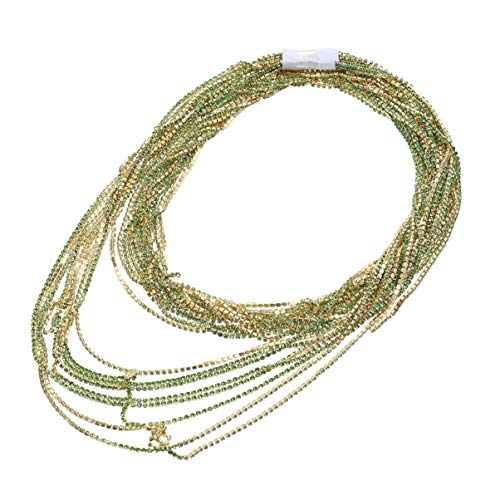Healifty Greenery Garland Green Decor 10m Crystal Rhinestone Close Chain Clear Trimming Claw Chain Trim Sewing Craft for Cloth Jewelry DIY 2mm (Green) Rhinestone Embellishments Green Rhinestones - Image 4