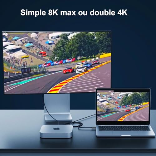 Câble Thunderbolt 4 3m 240W pour MacBook et Écran 8K