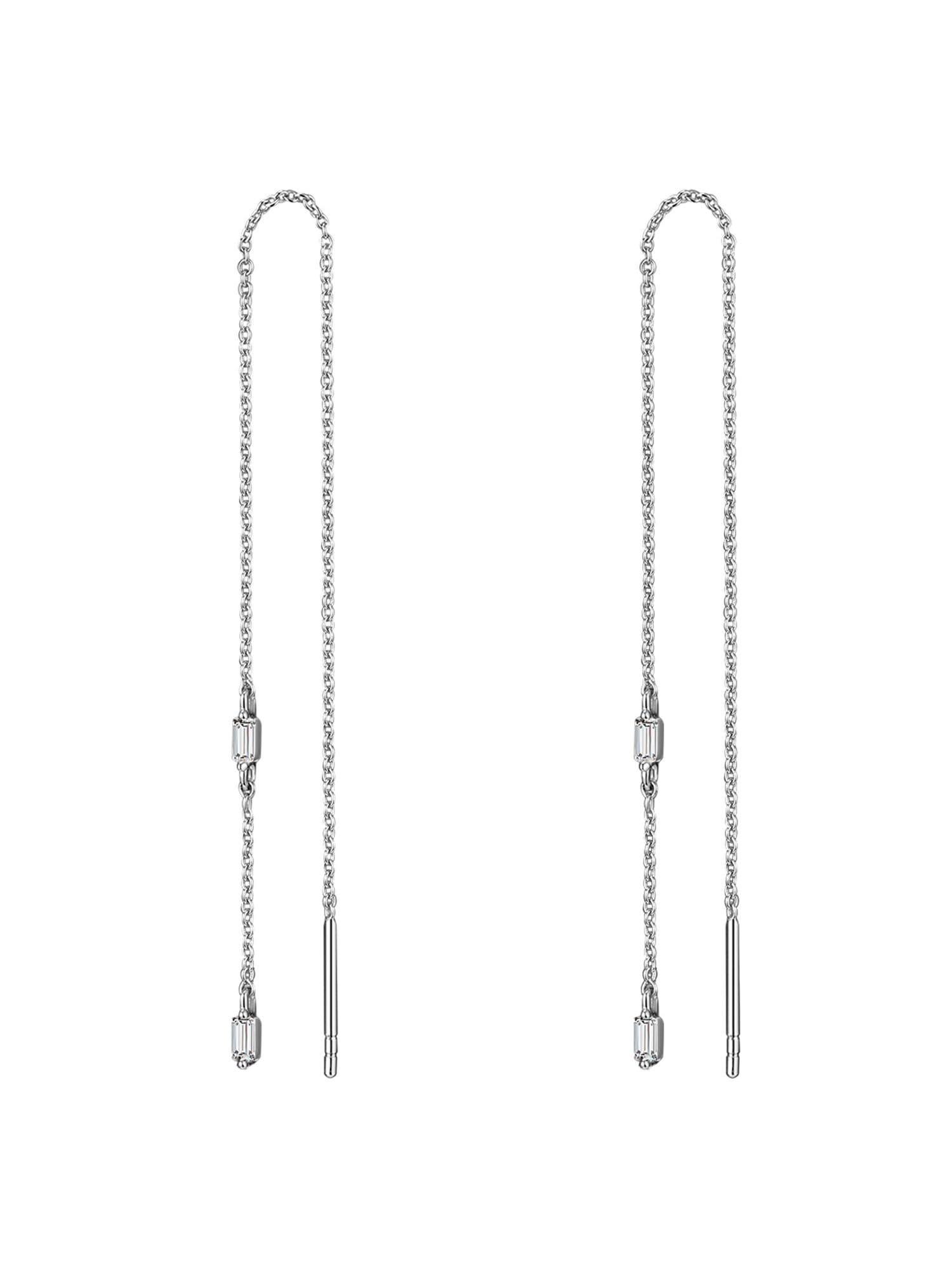 Glanzstücke München Orecchini Pendente In Argento Sterling 925 Con Zirconia, Rodiati, Per Donna