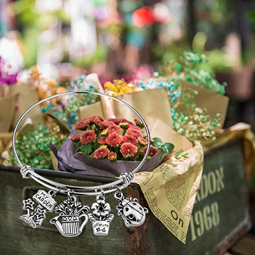 Image of CHOROY Gardener Bracelet Gift Gardening Charm Bangle Yard Work Gardening Jewelry Gift for Gardening Lover Horticulturist