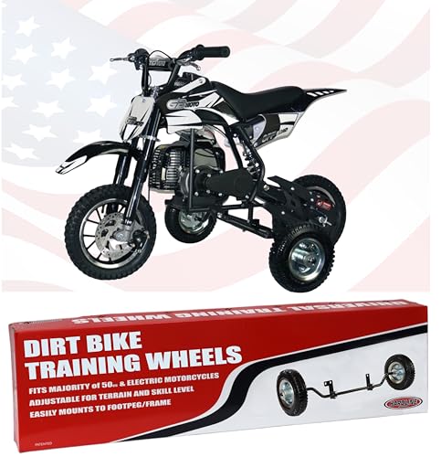 Image of Hardline Products USA Wheels for Tots Training Wheels for FRP DB001 - DB002 & DB003 50cc 2-Stroke Kid Dirt Bike - 1602-UT-FRP-DB001