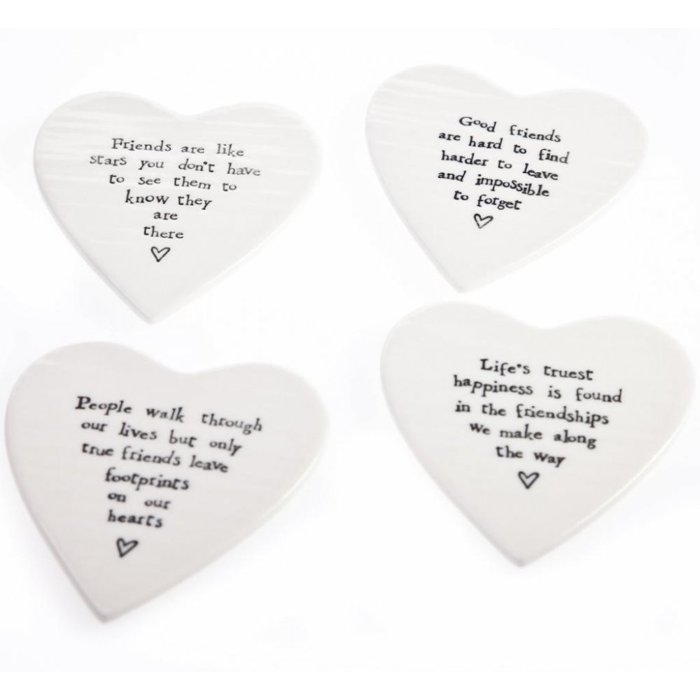 East Of India Good Friends Are Hard To Find - Porcelain Coaster
