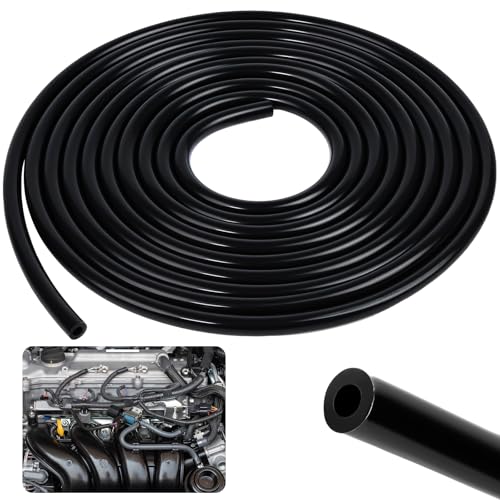 5 Mètres Tuyau à Vide en Silicone, Noir Durite de Depression, Tuyau en Silicone Haute Température, Durite Depression Air pour Tous Air, Eau, Turbines (ID 5mm, OD 10mm)