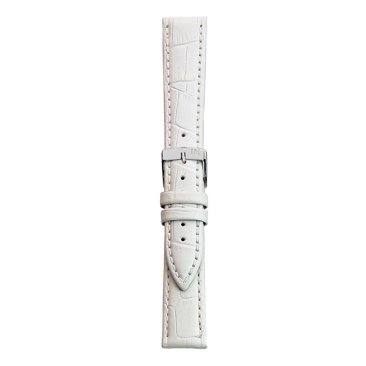Morellato Easy Click Genuine Calf Leather Alligator Print Bracelet for Men and Women A01X5203480, White, 12 mm, Strap