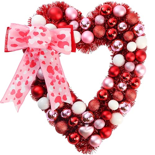 Sggvecsy 17.7’’ Heart Shaped Wreath with...
