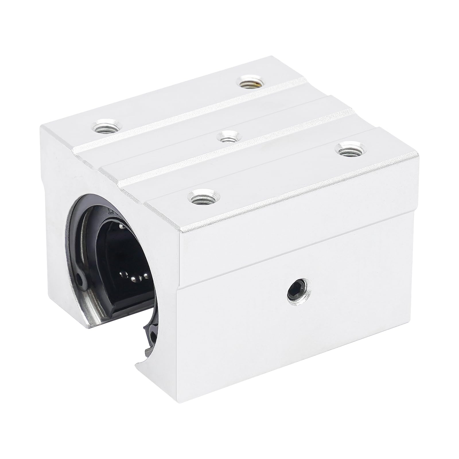 CNCMANS Lineaire geleiding, lineair rail, SBR16-400 mm, RVS geleiderails met 4 stuks SBR16UU lineaire lagerblokken, CNC-onderdelen voor 3D-printer stappenmotor (lineaire geleiding SBR16 400 mm), 2x
