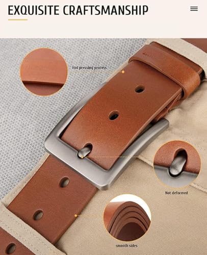 Image of Urban alfami Men's Genuine Leather Belt for Men | Formal /Casual | Sizes are 28 to 46 Inches Waist size