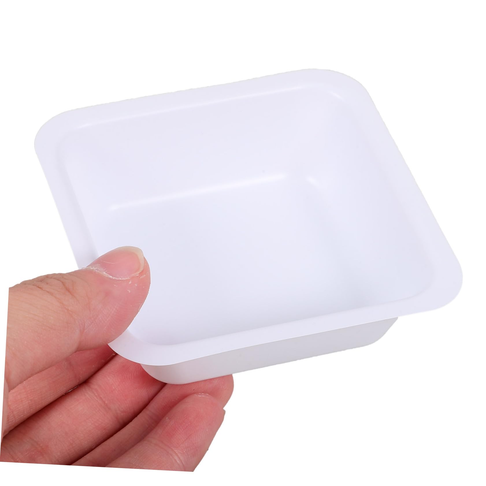 60 Pièces plateau de pesée plats de pesée carrés pour étain plateaux Bac de stockage pour échantillons Récipient de pesage bateaux de pesée plaques d'échantillons Plastique blanche