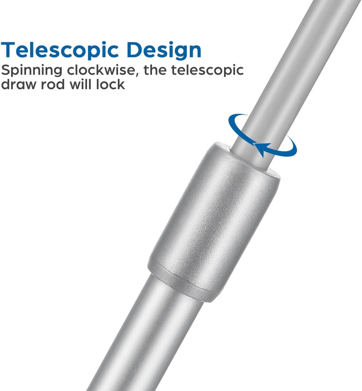 Plastic Blind Wands Hanger Retriever Pole with Hook- Adjustable 24inch High Reach Closet Pole - Aluminium Alloy Extendable Garment Hook Reaching Stick Pole to Easily Reach Clothes