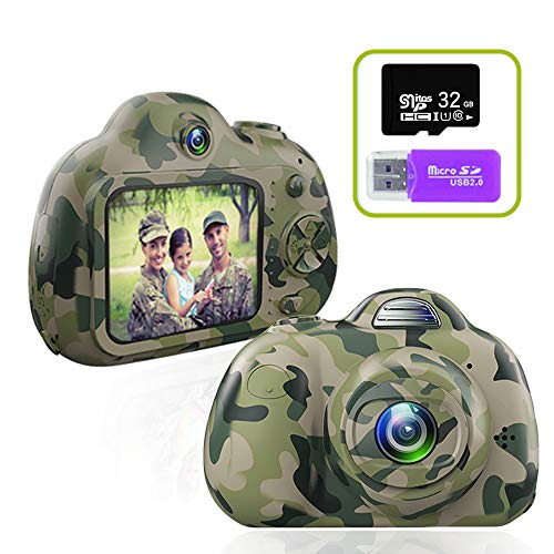 PerfectPromise Kids Camera，Great Gift for 3-10 Years Old Boys Girls，Dual 8MP HD Video