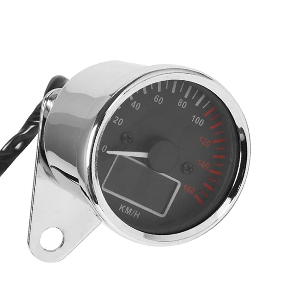 TOTMOX Motorcycle Odometer, 12V Retro Digital Gauge Motorcycle