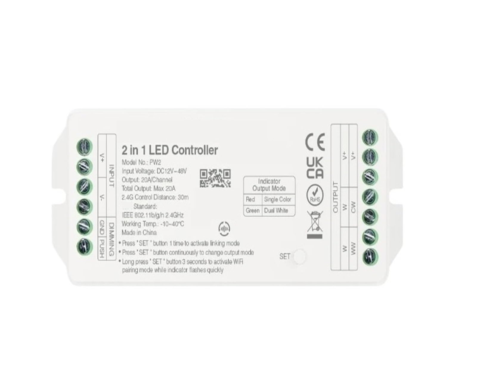 Gradateur LED PW2 2IN1 solution pour ruban LED clignotant ou manque de puissance