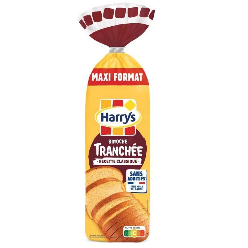 HARRYS - Brioche Tranchée Recette Classique - 680g de pur plaisir - Sans Additifs pour un petit déjeuner délicieux et sain - Maxi format pour en profiter plus longtemps. - Lot De 3 - Vendu Par Lot