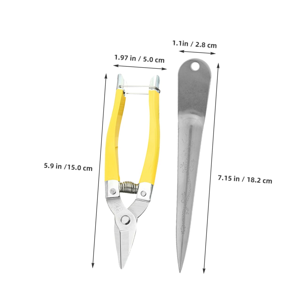Uonlytech Stainless Steel Wicker Repair Tools Rattan Chair Weaving Kit Wicker Repair Kit Prying Tool Scissor for DIY