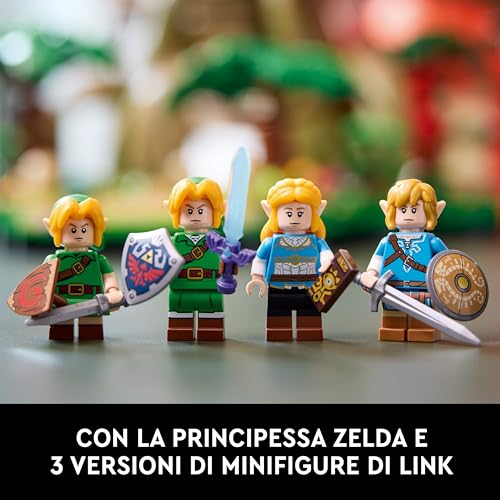 The Legend of Zelda Grande Albero Deku 2-in-1 - Set da Esposizione e da Collezione con la Principessa Zelda e 3 Minifigure di Link - Costruzioni per Adulti - Idea Regalo Fan de Videogiochi 77092 - Lego - Immagine 5