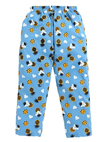 Image of Girls Set of Cotton CartoonPrinted Tshirt Pajama Regular Fit