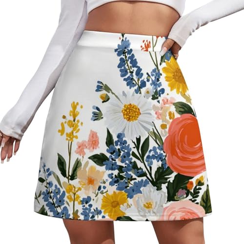 Floral Skirts for Women High Waisted Casual Lightweight Skirt Summer Club Going Out Mini Skirts