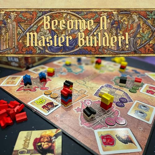 Patrician Towers of Influence, juego de estrategia medieval, 2-5 jugadores, control de área y colección, incluye 2 módulos de expansión, para noche de juegos en familia, edades 8+ miniatura 2
