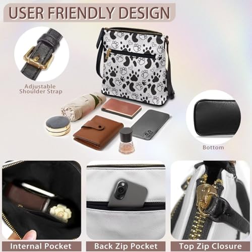 Image of Leather Purses for Women, Leather Hobo Bags for Women Travel Sling Purse Triple Zippered Pockets Shoulder Bag