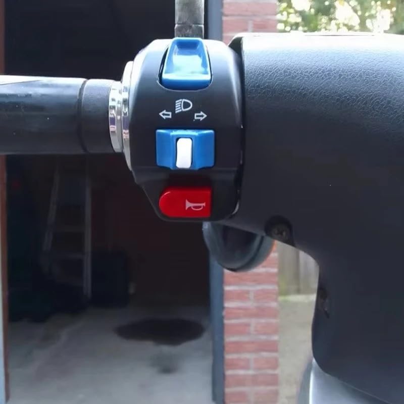 Interruptor de bocina de motocicleta y control de manillar izquierdo para scooter GY6 125cc 6