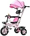 Triciclo Per Bambini Bambini Bambini Tlikes,Bambini triciclo 4-in-1 Passeggino Riboscabile Baldacchino rotante Sedile rotante 3 ruote Pieghetto pieghevole Pedalo visual Skylight Pushing Maniglia