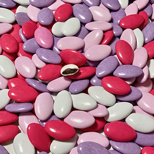 Dragées chocolat variation de rose parme fuschia lilas 1kg - pas cher - environ 320 dragées - Fabrication artisanale en France