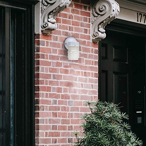 Ciata Outdoor Porch Light House Fixture Wall Mount Light Lantern Sconce, Lantern Sconce Fixture Jelly Jar Outdoor Down Light Fixture Front Porch - White #TOP1