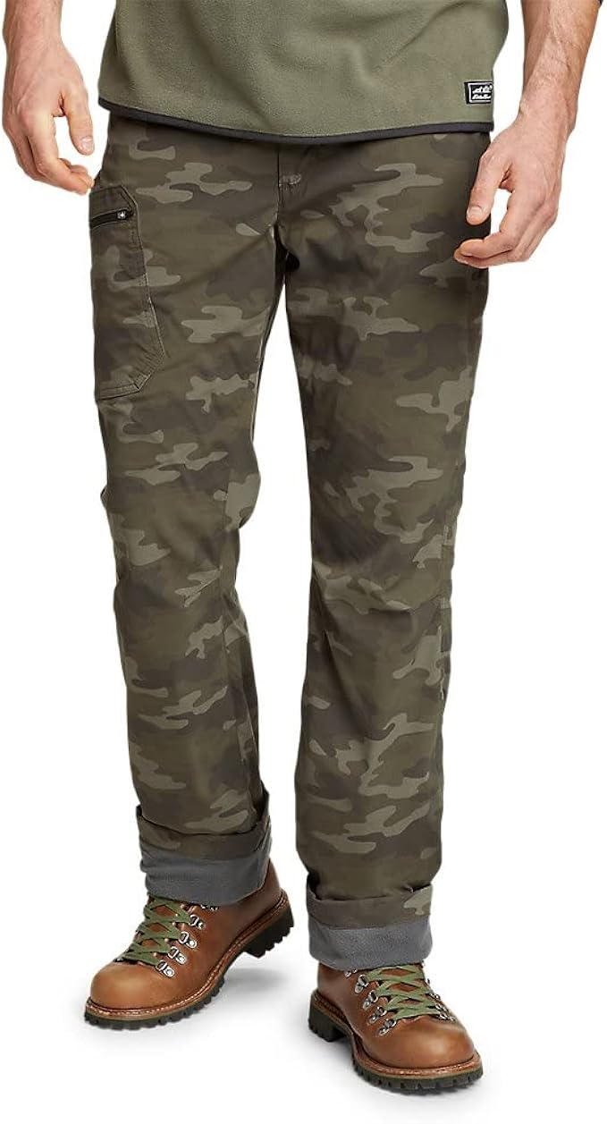 Eddie Bauer Men's FleeceLined Rainier Pants Print