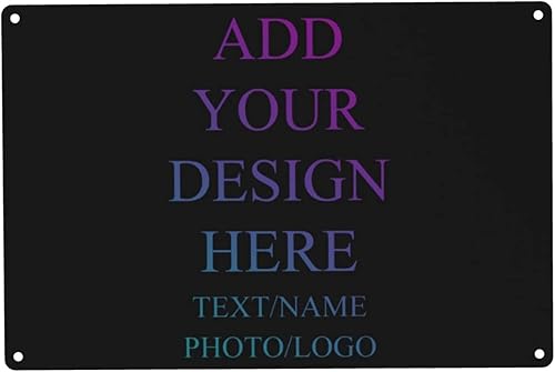 Miniatura 8 de Letreros de metal personalizados, diseño personalizado de tu propio mensaje, nombre, texto, logotipo, letreros de aluminio resistente a la