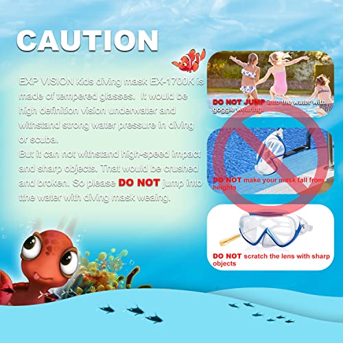 Image of Kids Snorkel Swim Mask, Child Diving Mask Anti-Fog Swim Goggles with Nose Cover for Snorkeling Diving Swimming