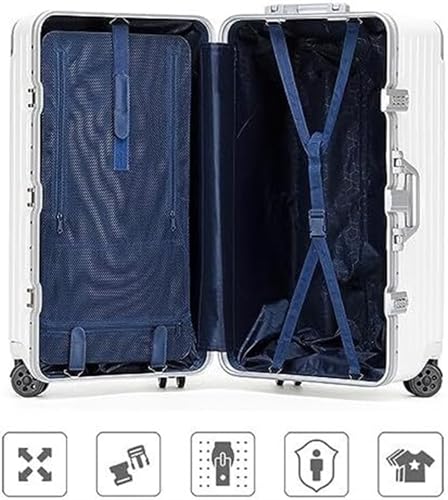 Carry On Luggages Suitcase Carry On Luggage Hardshell with Aluminum Frame,Spinner Wheels Lock Suitcase Checked Luggage Luggage Suitcases (F-24in4