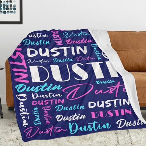 Personalized Blankets for Kids with Names Customized Blankets with Name for Adult Custom Blanket Gift for Birthday Christmas Valentines Day Gift