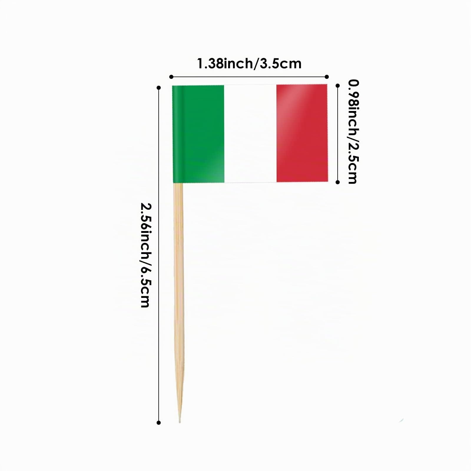 AhfuLife 100 Pezzi Bandierine Stuzzicadenti Multinazionali, Stuzzicadenti con Bandiere del Mondo per Decorare Cocktail, Panini, per Euro Football Match, Coppa del Mondo, Decorazioni Bar