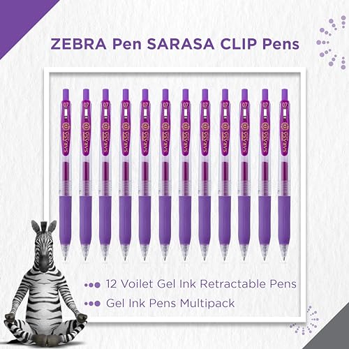 Zebra Sarasa Clip Bolígrafo Gel 0.7 mm Violeta miniatura 2