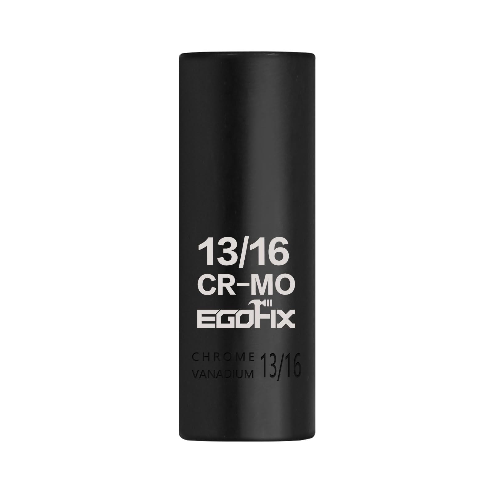 1/2" Drive Deep Impact Socket, 13/16 Inch SAE Socket, CR-MO 6 Point for Easy Removal of Axle Nut