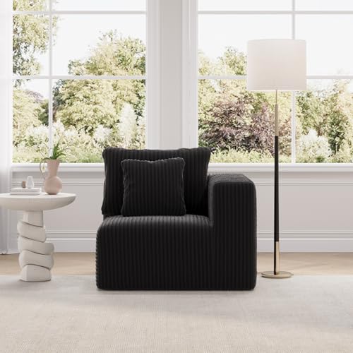 Novilla Modular Sectional Sofa, Modern Cloud Sectional Couch with Smarts Coil™ Support, Upholstered Boneless Couch for Living Room Apartments Bedroom, No Assembly Required (Right-arm Seat)