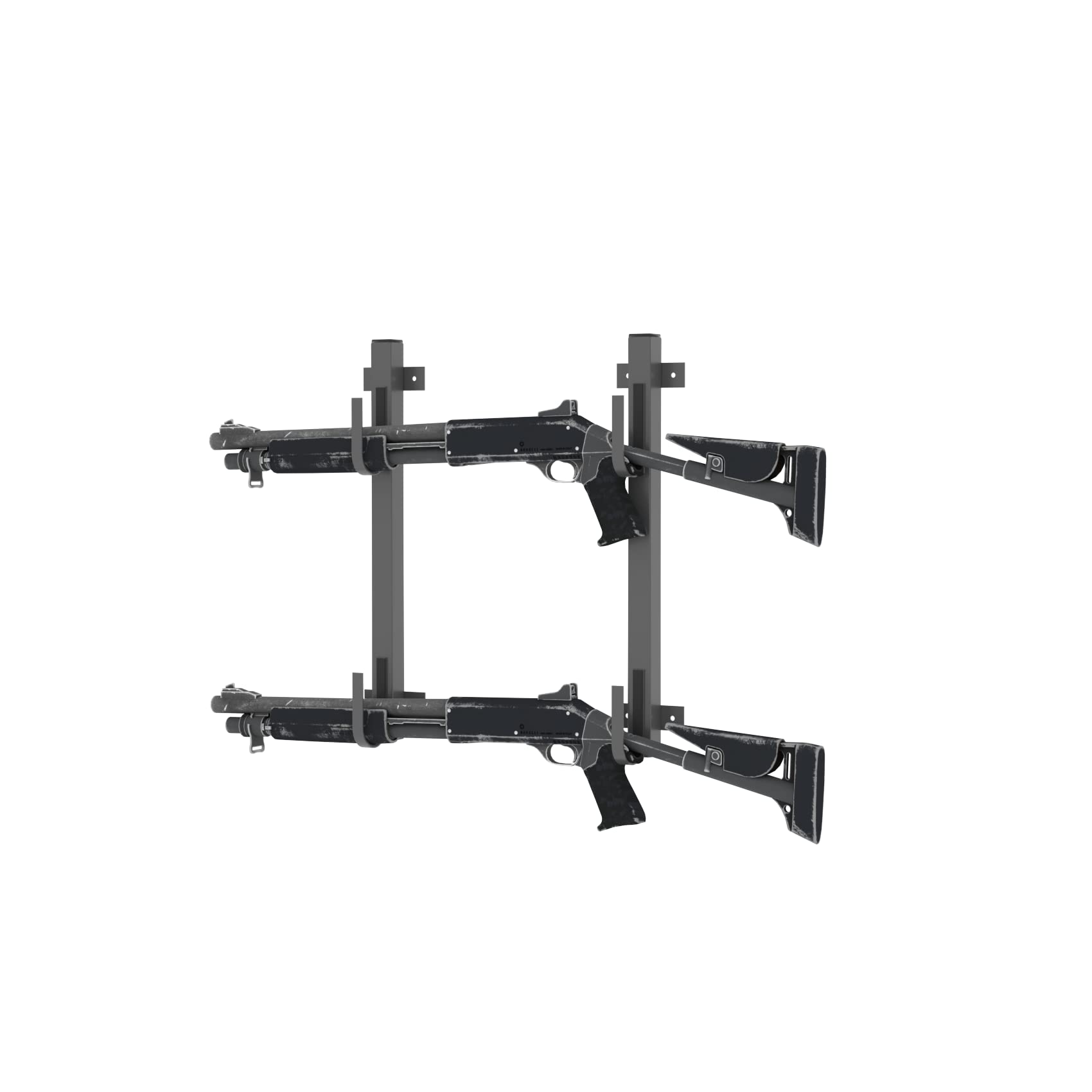 Lhysn Gun Rack Mount,Black Metal Shotgun Display Storage Standing Rifle
