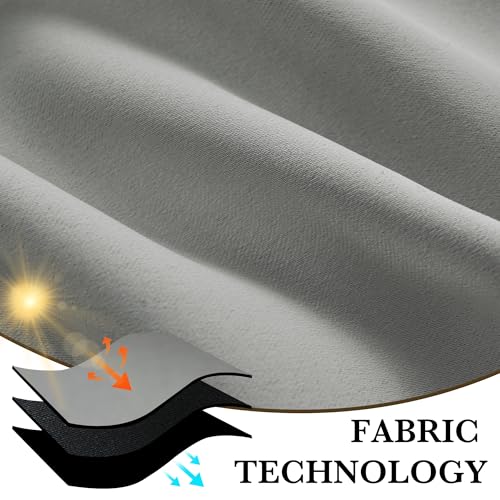 Image of RYB HOME 100% Blackout Short Curtains for Small Window, Thermal Insulated Total Room Darkening Noise Reducing Curtains for Kitchen Bathroom Basement, 42 inches Wide by 36 inches Long, Biscotti Beige