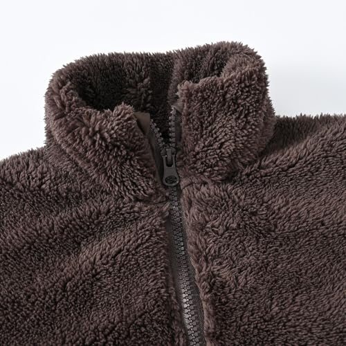 Kids P𝐨lar Fleece Jackets S𝐡erpa Lightweight Fuzzy Outerwear Boys Girls Long Sleeve Zipper Warm Fall Winter Coat3