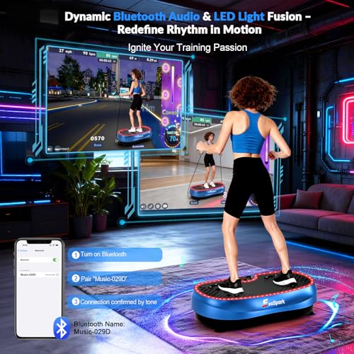 Image of Vibration Plate Exercise Machine, 2026 EvoSpark Dual Motor Vibration Plate for Lymphatic Drainage, 3D & 4D Whole Body Vibration Plates for Weight Loss, Shaker Workout Equipment for Women Men Home