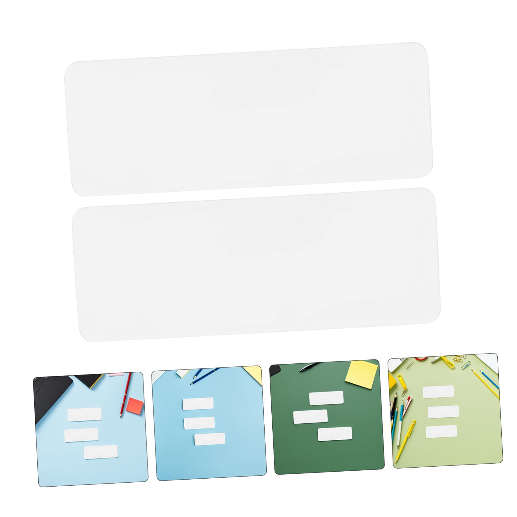 70 Stück Teiliges Magnetisches Dry-erase Namensschild- Abwischbare Weiße Etiketten mit Starkem Magnetrücken Wiederverwendbar Rückstandsfrei für Whiteboard Büro Schule und Events
