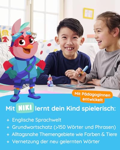 Edurino Figur Niki Erstes Englisch ab 4 Jahren inkl. App | Innovatives & digitales Lernspiel | Spielerisches Englisch Lernen für Kinder | Über 150 Wörter & Phrasen (Figur Niki)