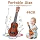Kindergitarren, Ukulele Kinder, Mini Gitarre für Kinder, mit 4 Verstellbaren Seiten, Kleine Gitarren, Ukulele Gitarre Spielzeug für Kleinkinder, Anfänger (44cm Pfirsichholzfarbe)