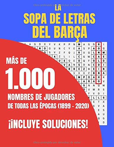 La Sopa de Letras del barça. Más de 1000 nombres de jugadores...