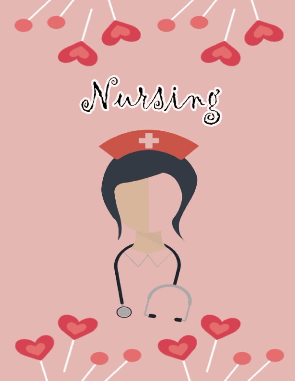 Pink Nurse Hardcover Spiral Notebook - 5.5x8.3 Inch Nursing Student Journal